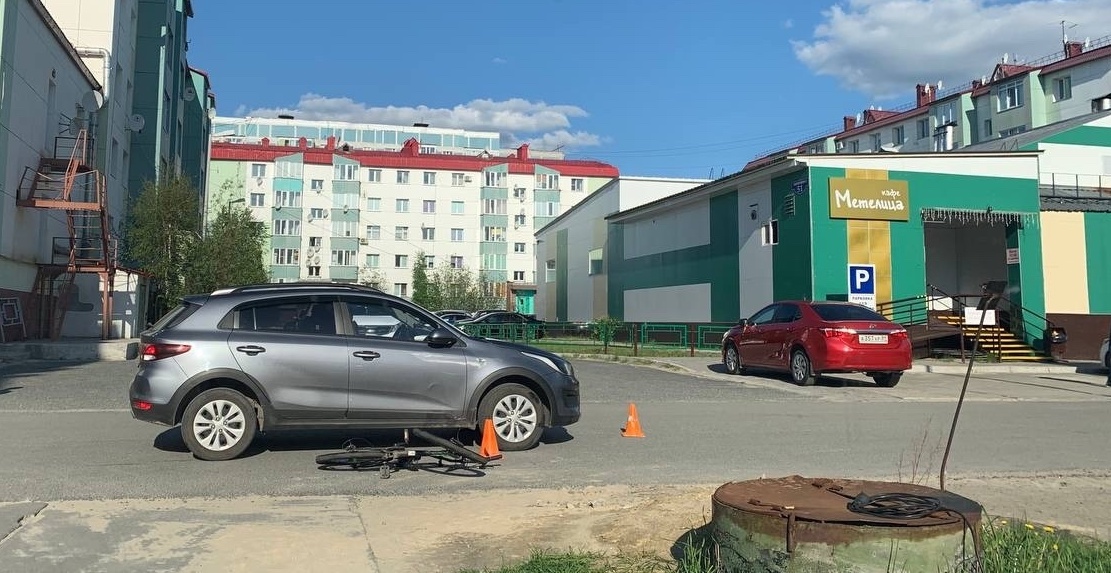 В Губкинском водитель КИА сбил ребенка на велосипеде!